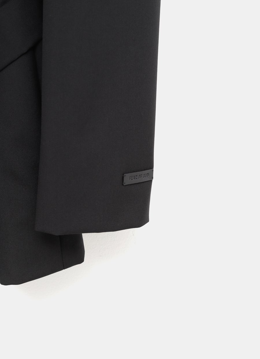 Chaqueta cruzada con solapa redonda