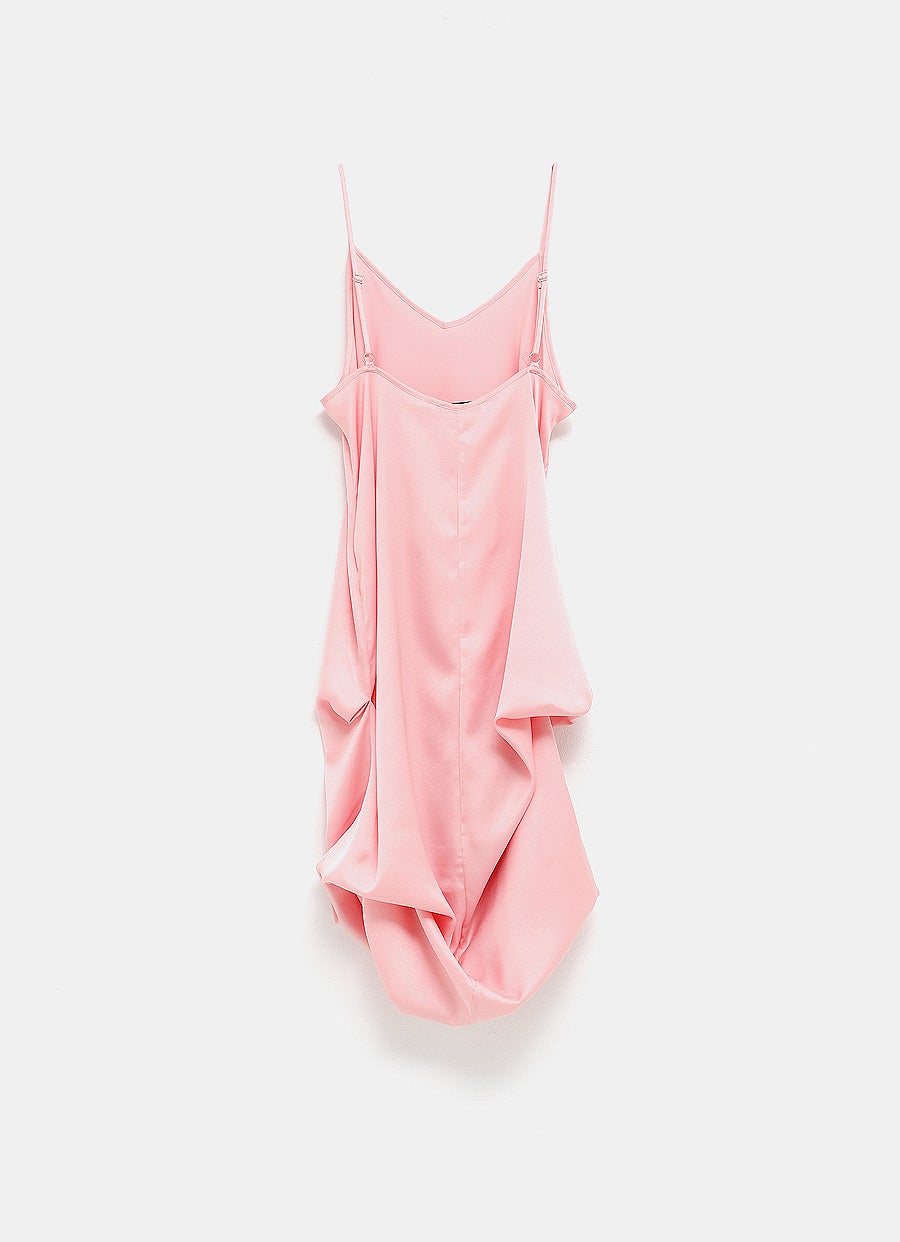 Vestido lencero drapeado