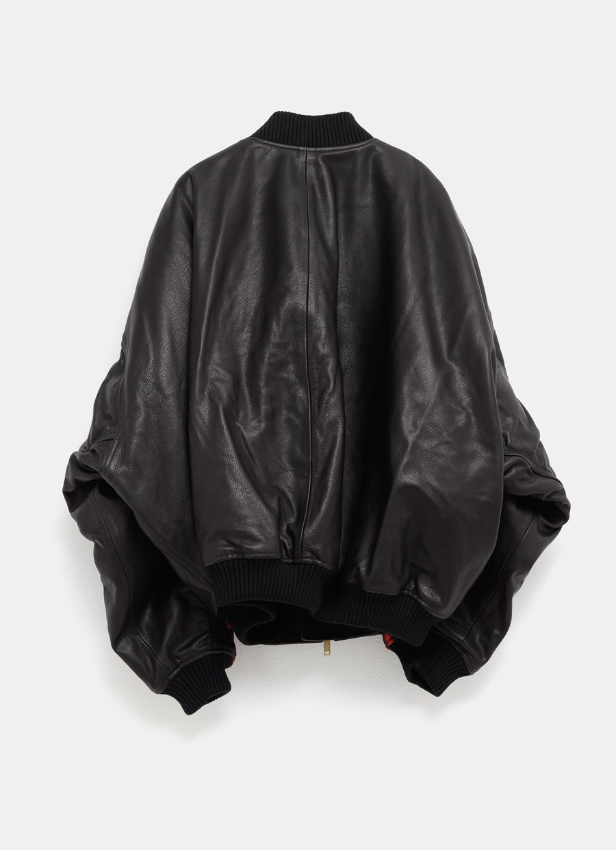 Chaqueta bomber de cuero
