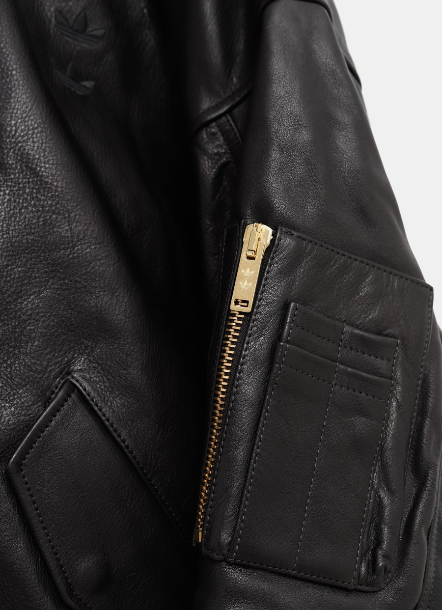 Chaqueta bomber de cuero