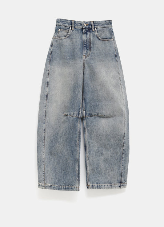 Pantalón barrel Anagram en denim