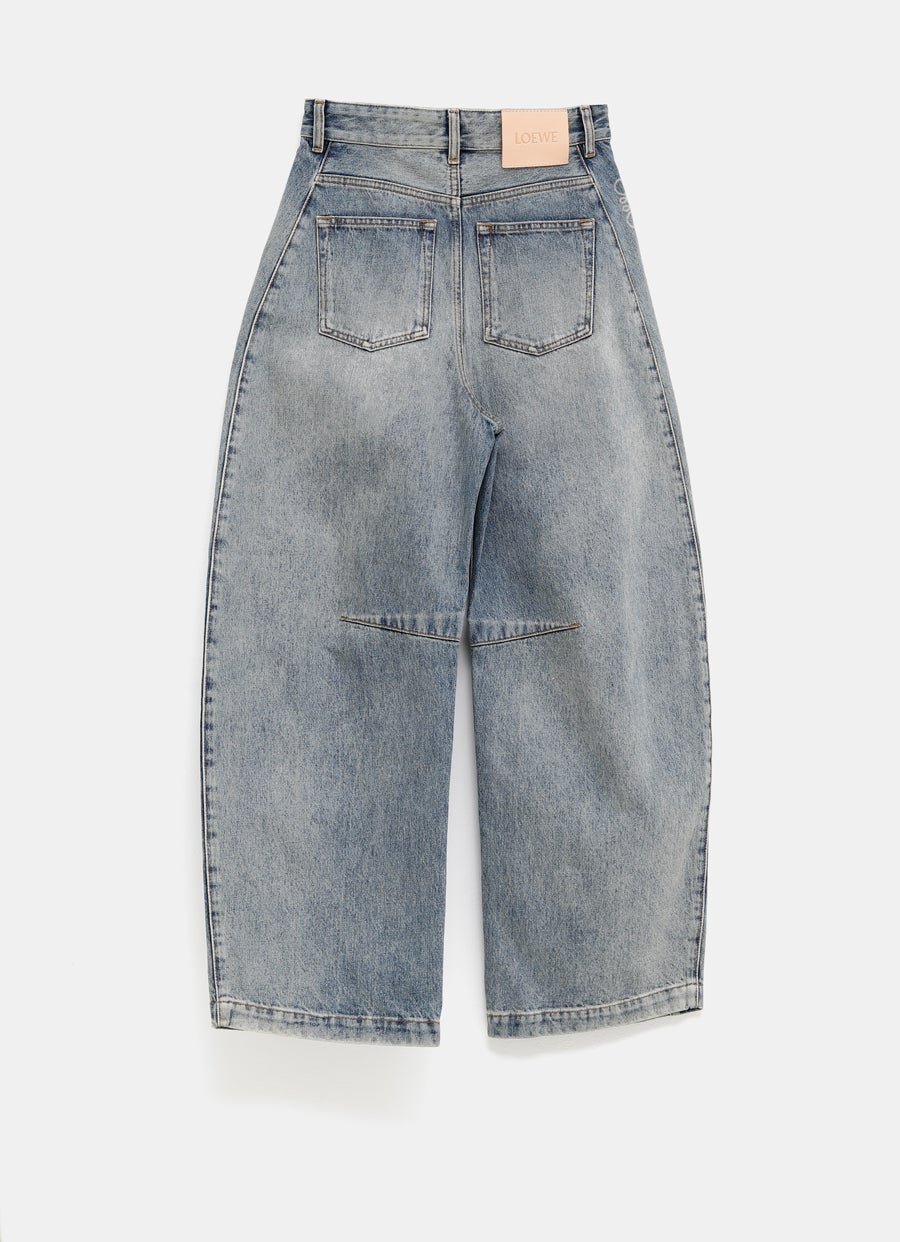 Pantalón barrel Anagram en denim