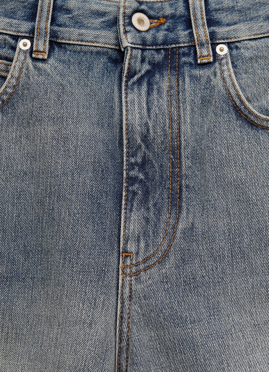 Pantalón barrel Anagram en denim