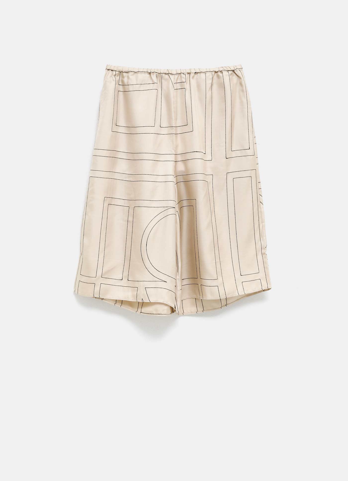 Pantalón culotte de pijama con Monograma