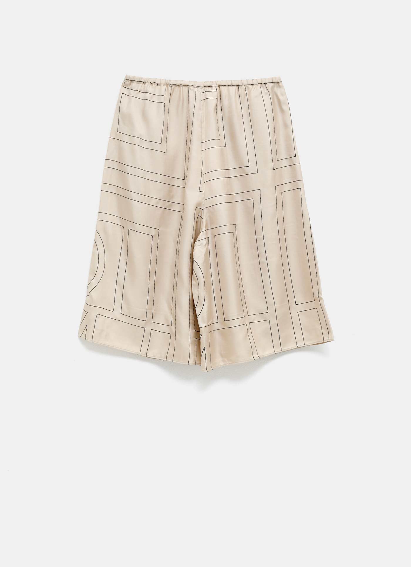 Pantalón culotte de pijama con Monograma