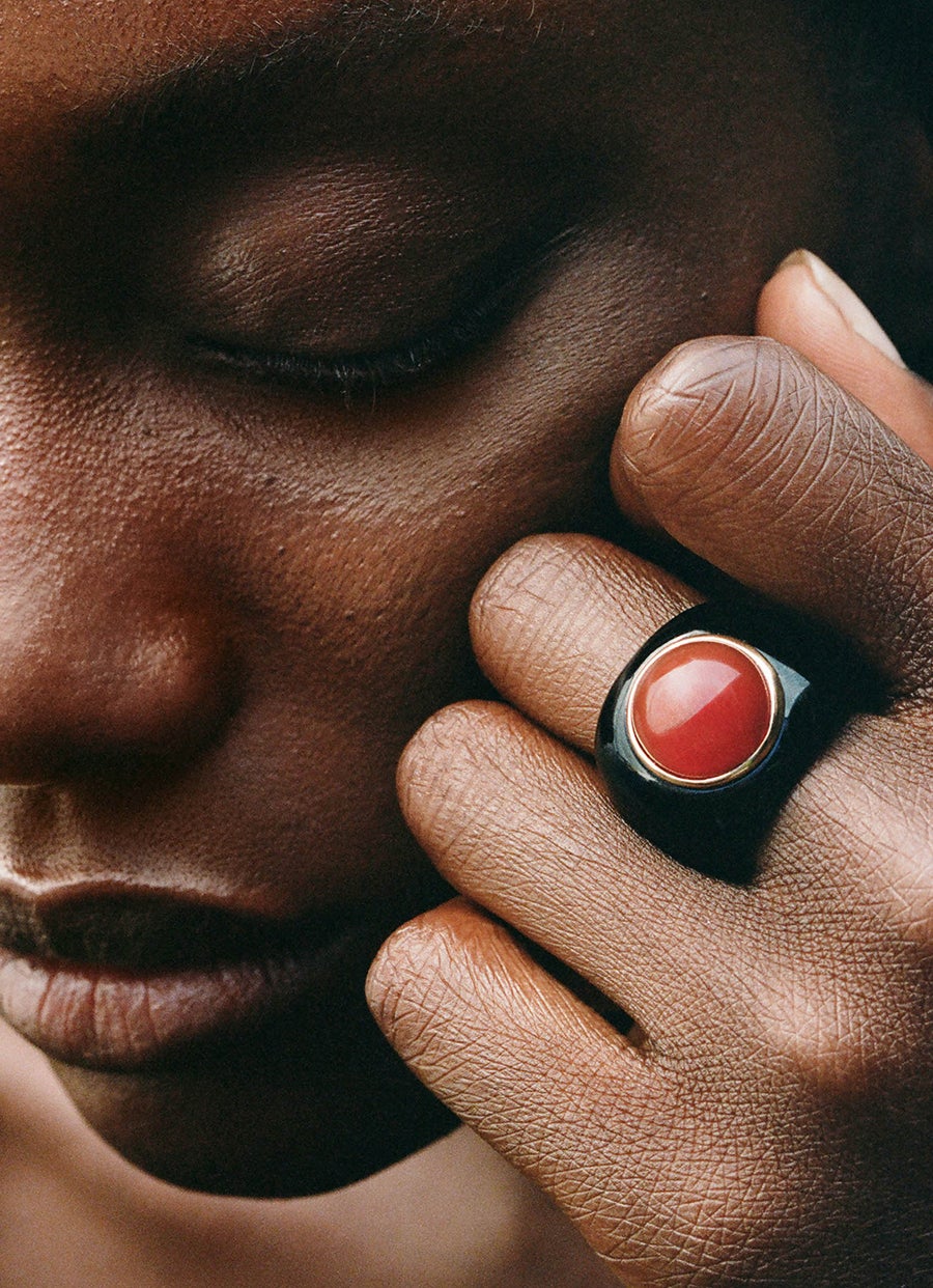 Anillo Moon coralina