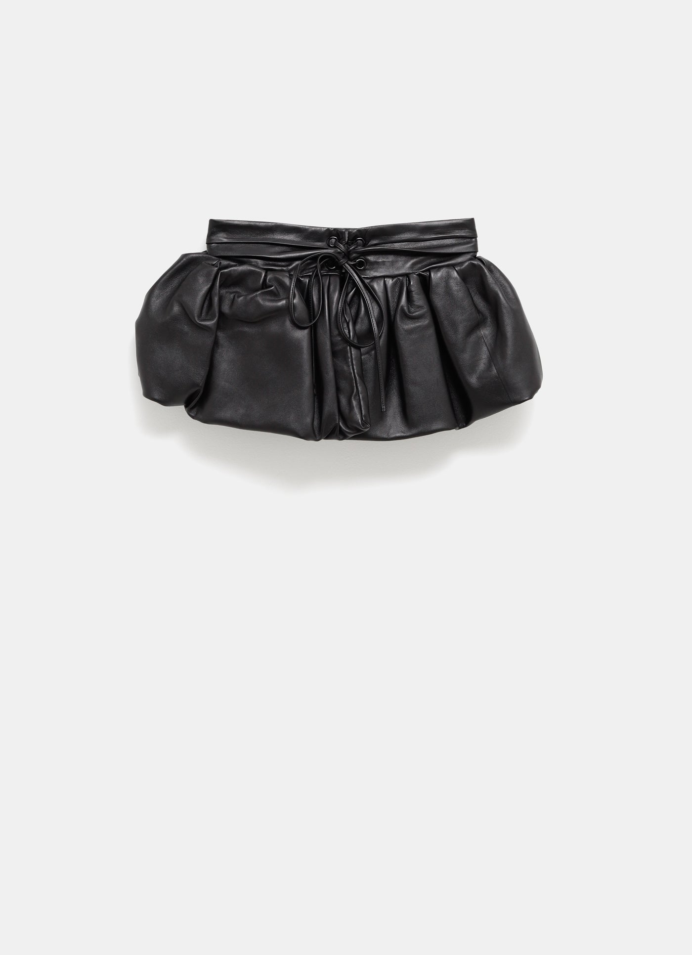 Cinturón peplum de cuero