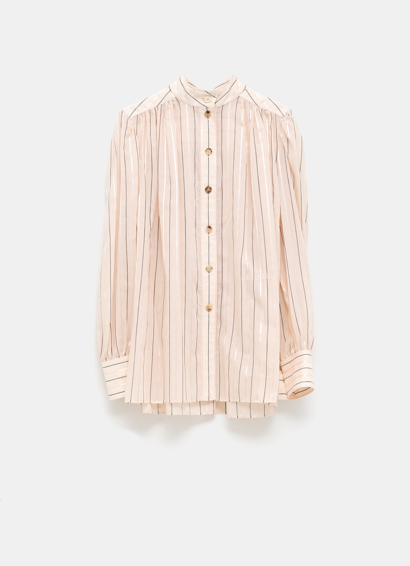 Blusa fruncida de popelina