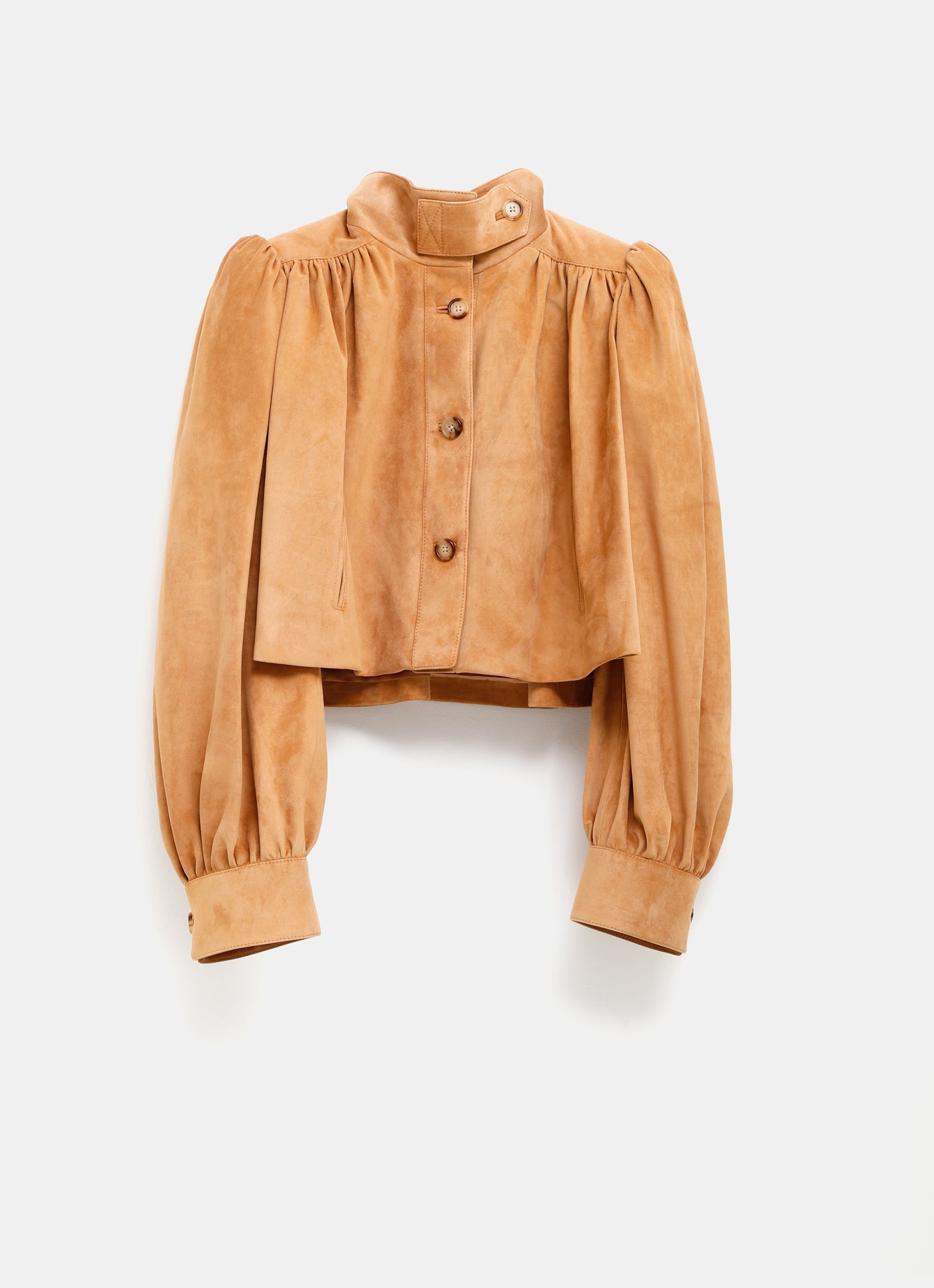 Chaqueta cropped de ante
