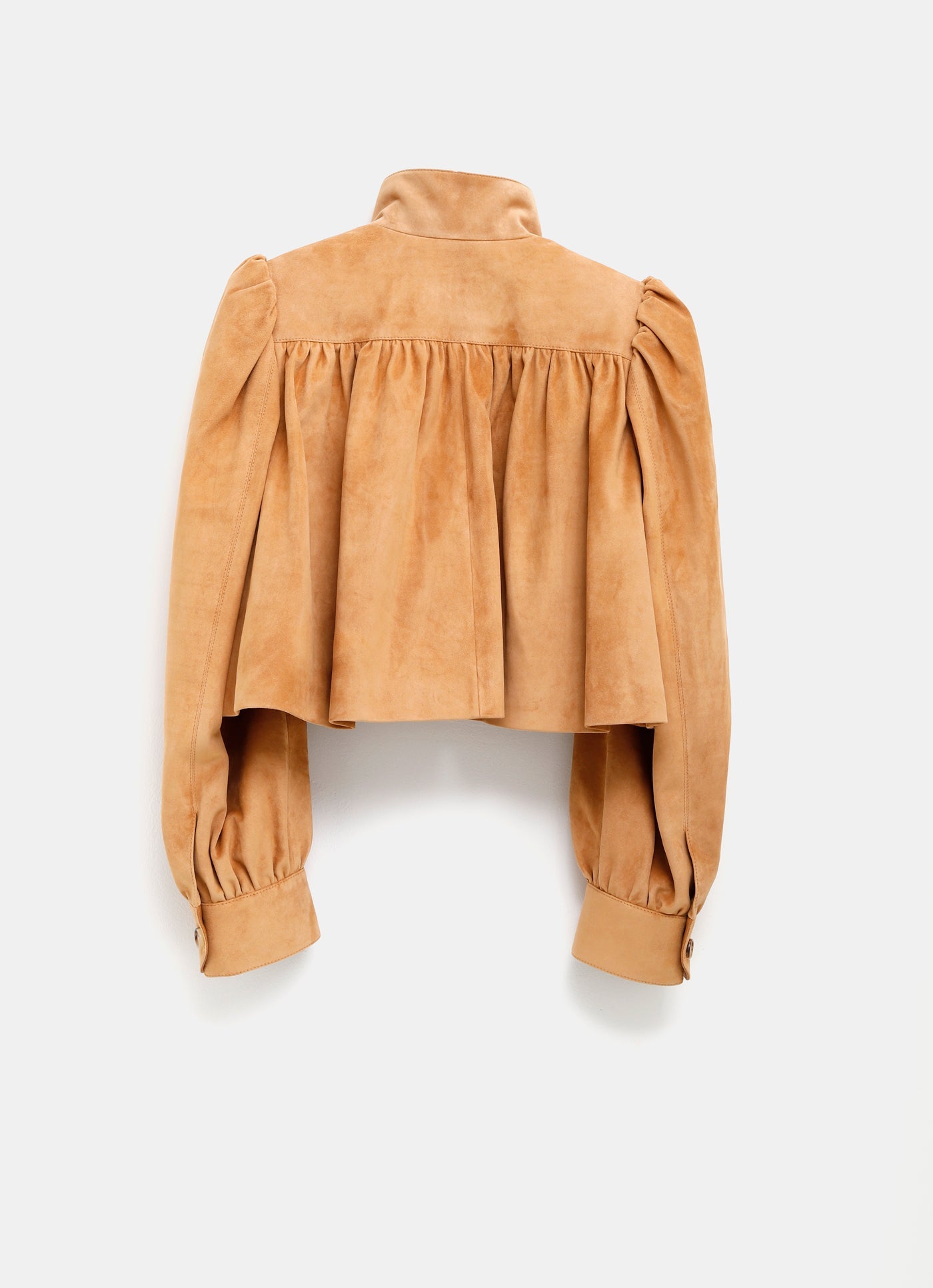 Chaqueta cropped de ante