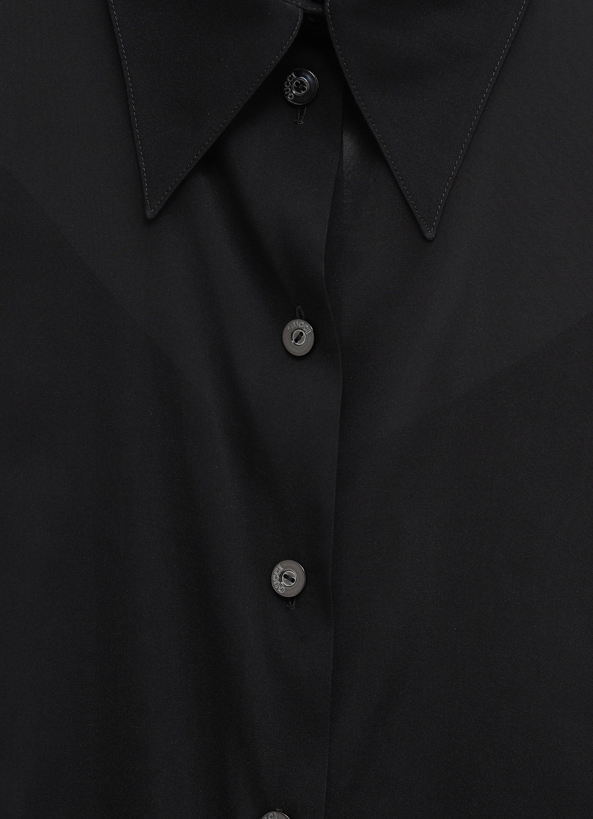 black gucci dress shirt Light Silk Georgette Shirt, Size 40 IT, It can also be Color:Blue Tribal Stripe 1940s Dresses Vintage Style Aje