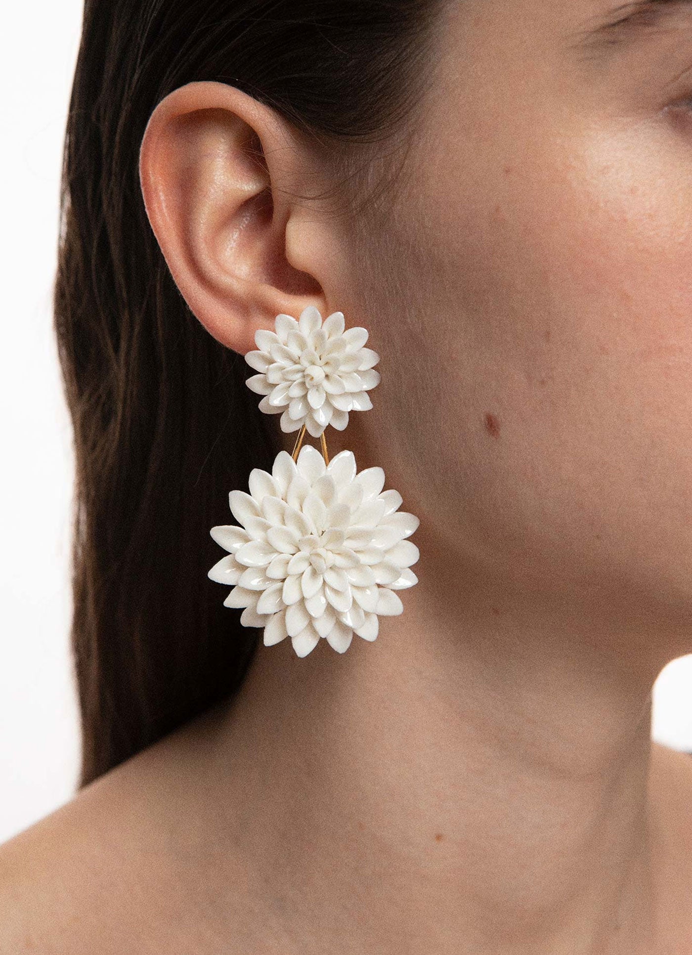 Pendientes de Dalia doble
