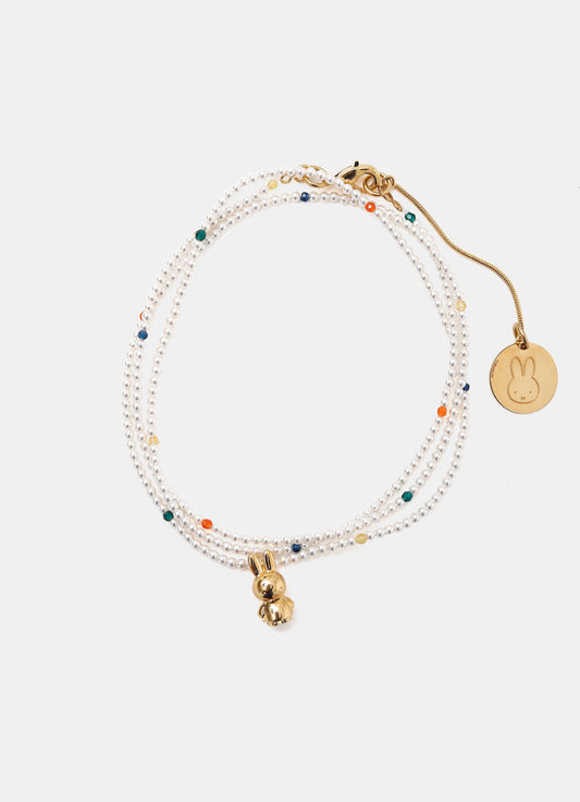Collar de perlas con colgante Miffy