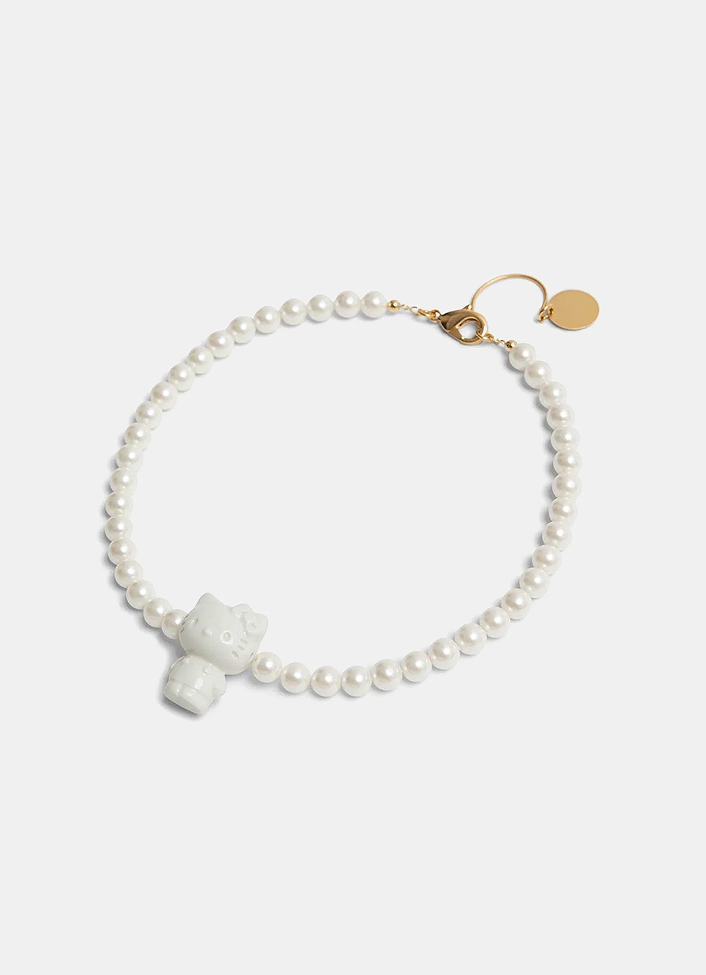 Collar de perlas con colgante Hello Kitty