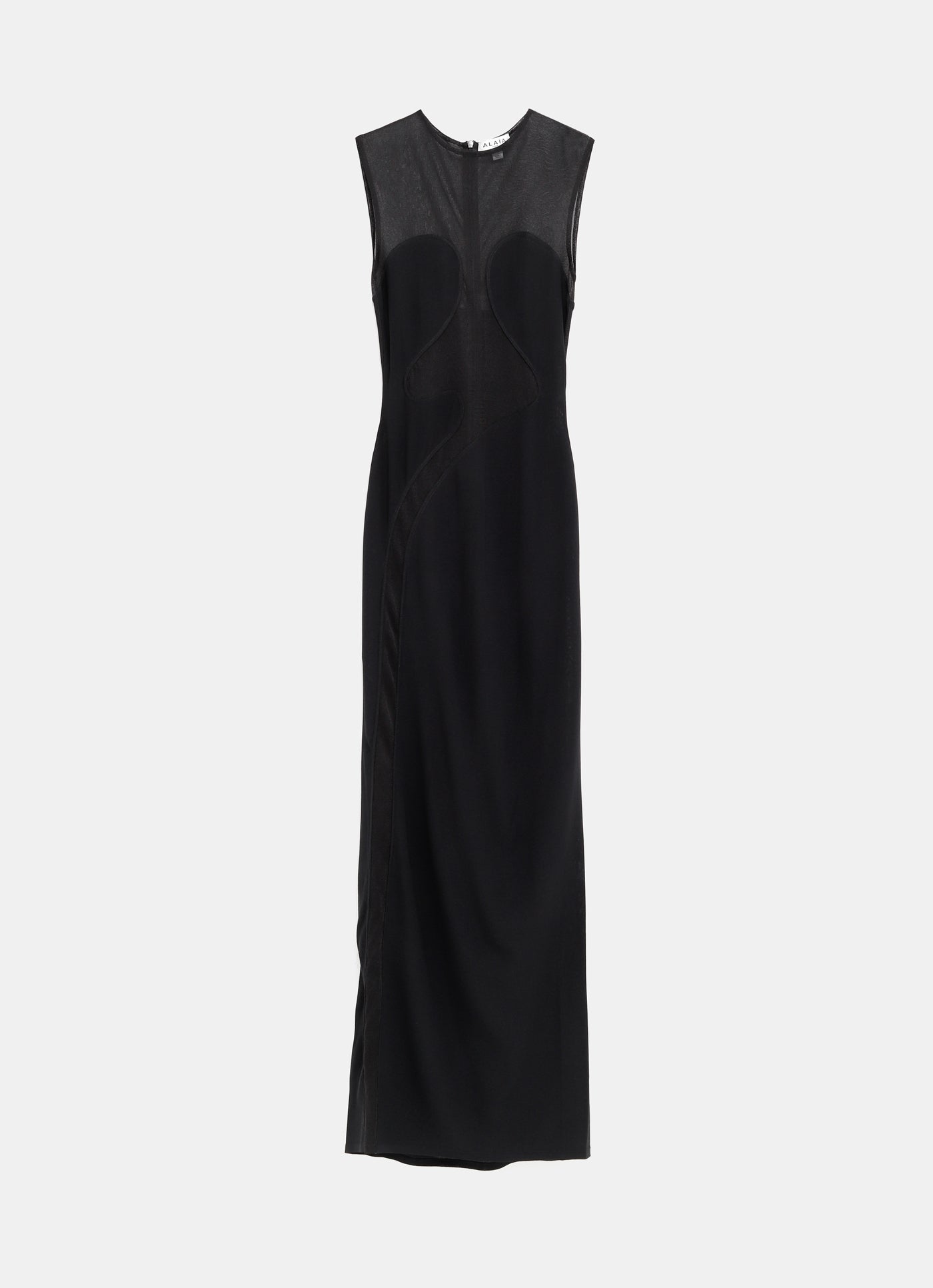 Vestido con panel transparente