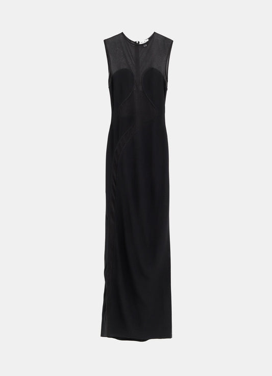 Vestido con panel transparente
