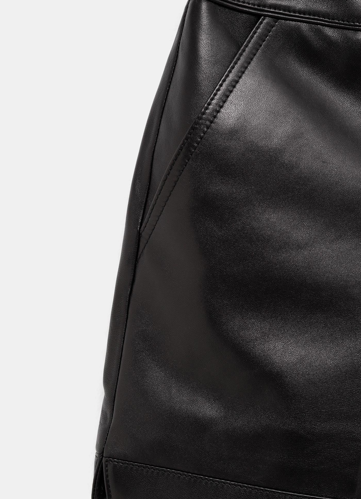 Pantalón corto de piel para mujer