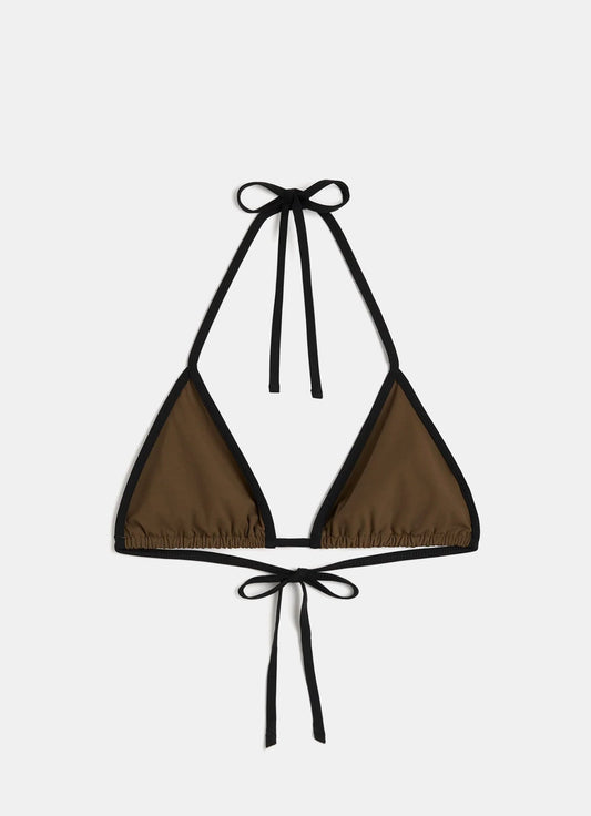 Top de bikini a contraste