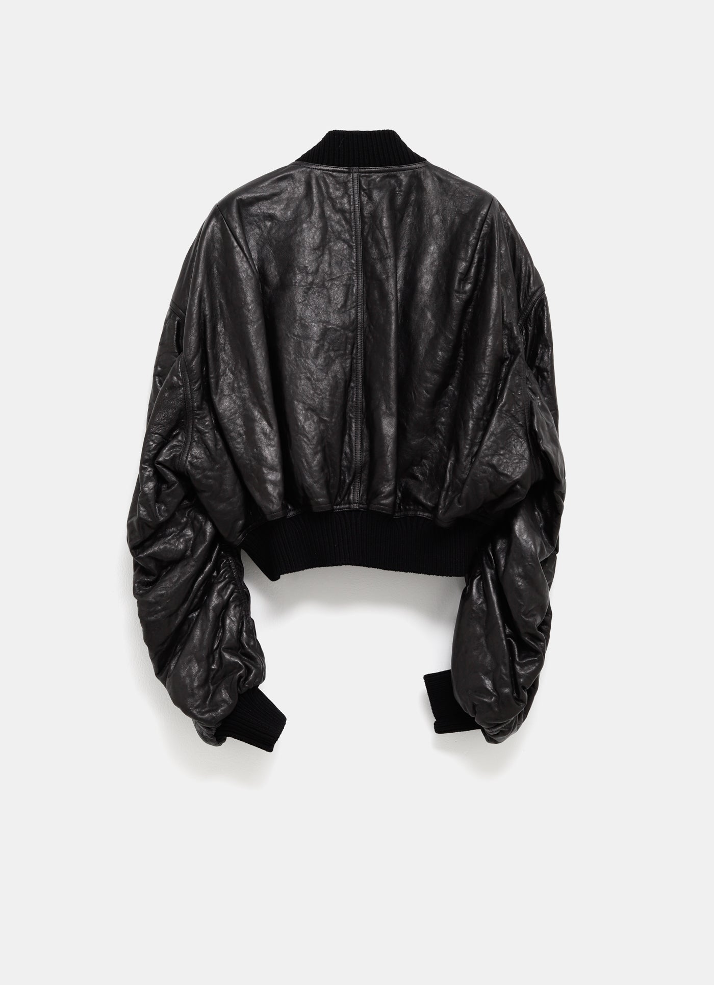 Chaqueta bomber acolchada de piel