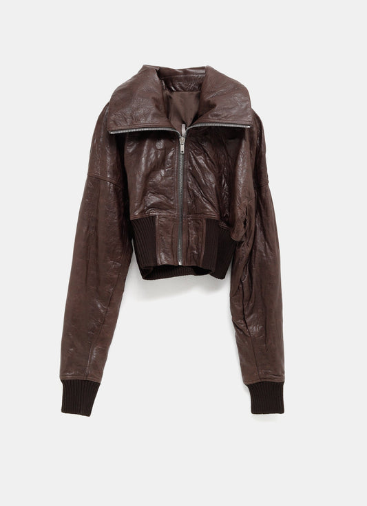 Bomber de piel acolchada