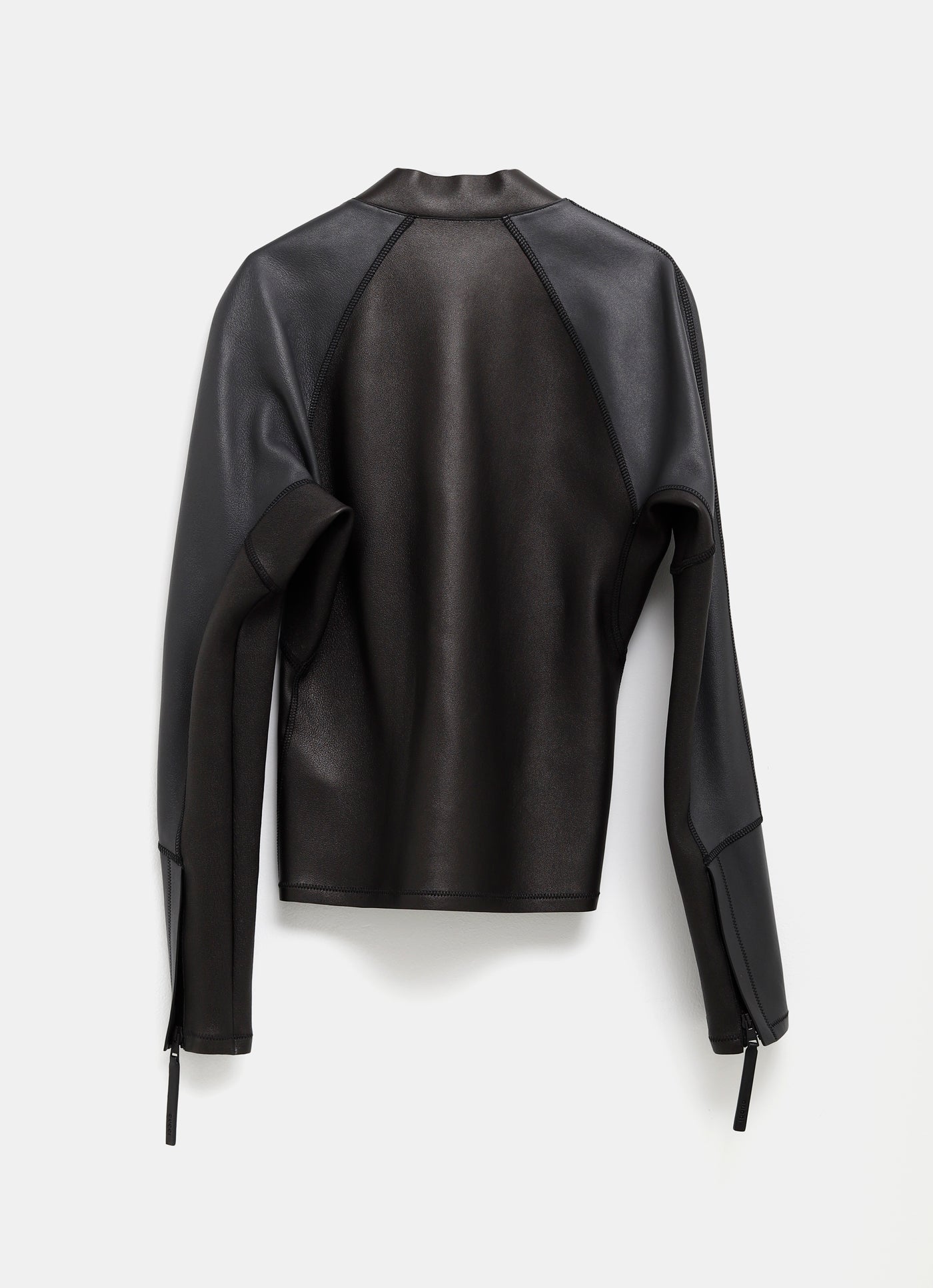 Chaqueta de piel con cremallera para hombre