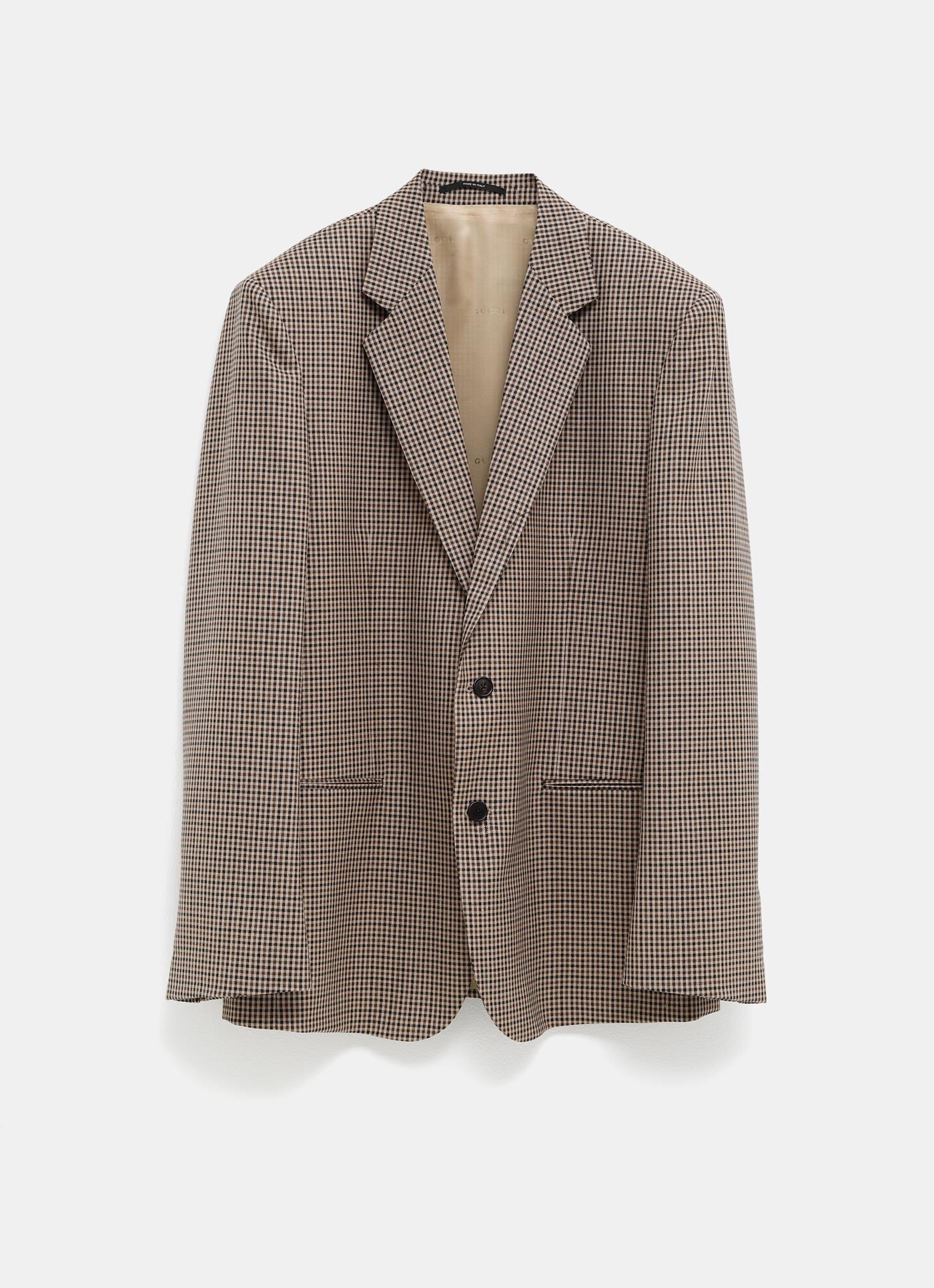 Chaqueta gingham sencilla para hombre