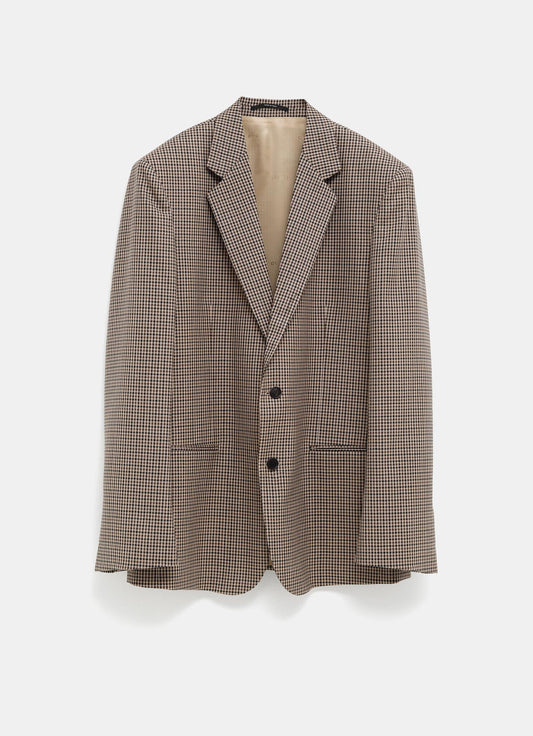 Chaqueta gingham sencilla para hombre