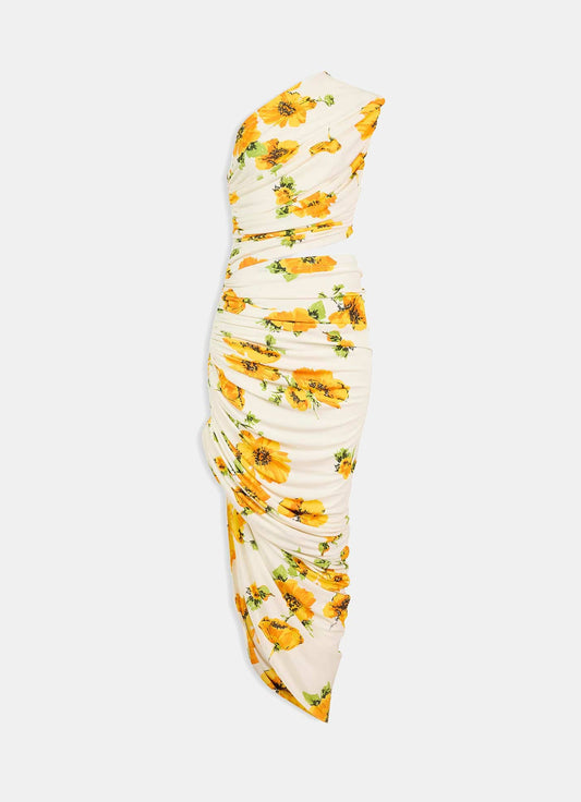 Vestido con abertura y estampado floral