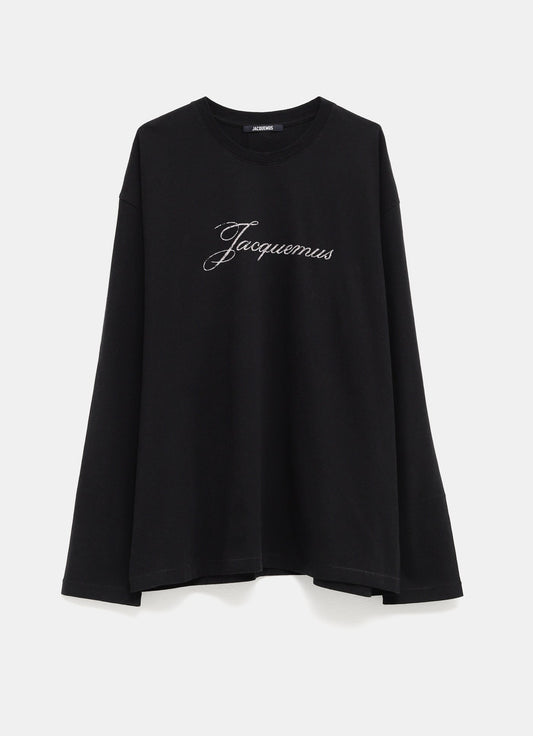 Camiseta de manga larga con logo para hombre