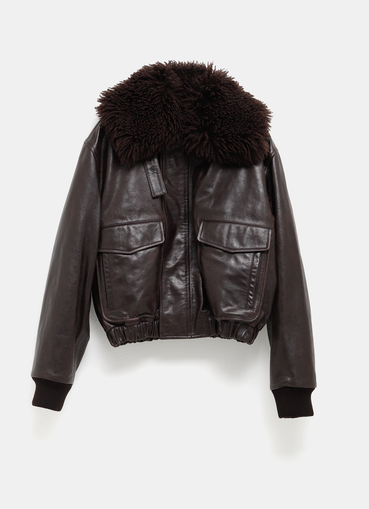 Cazadora de cuero Aviator para mujer