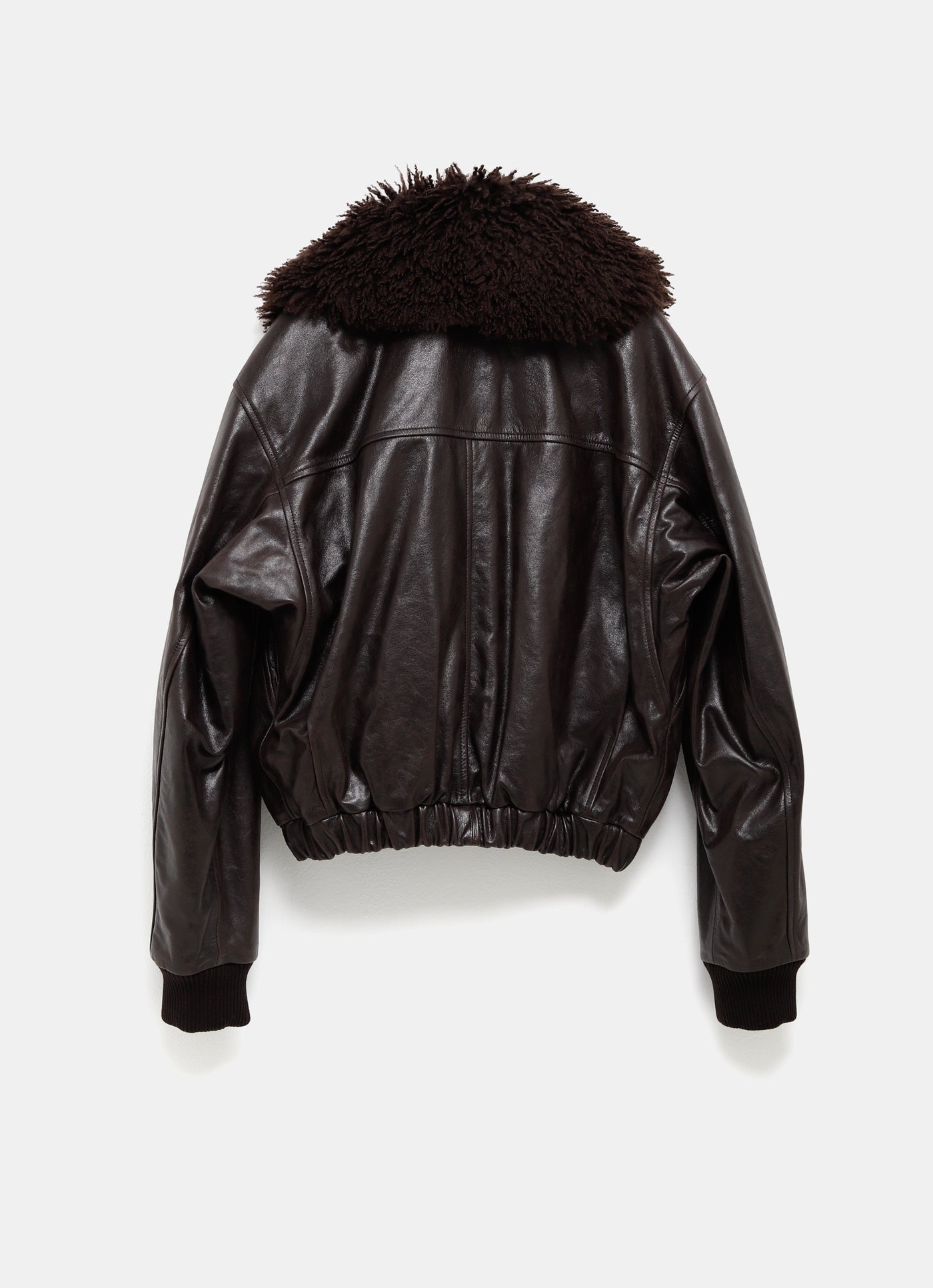 Cazadora de cuero Aviator para mujer