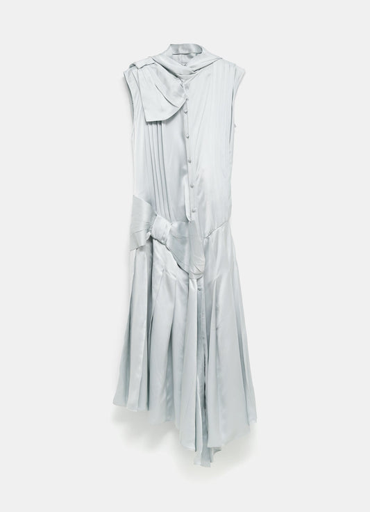 Vestido de seda con lazos