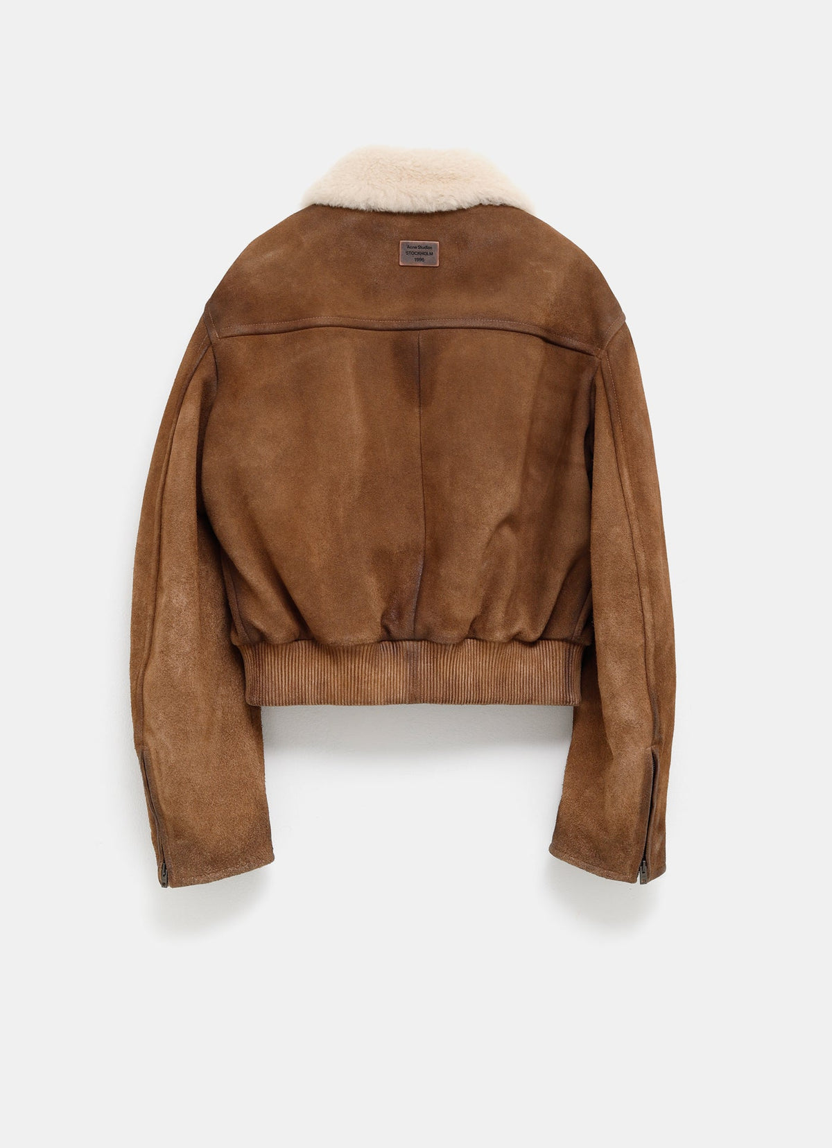 Chaqueta bomber de ante para mujer