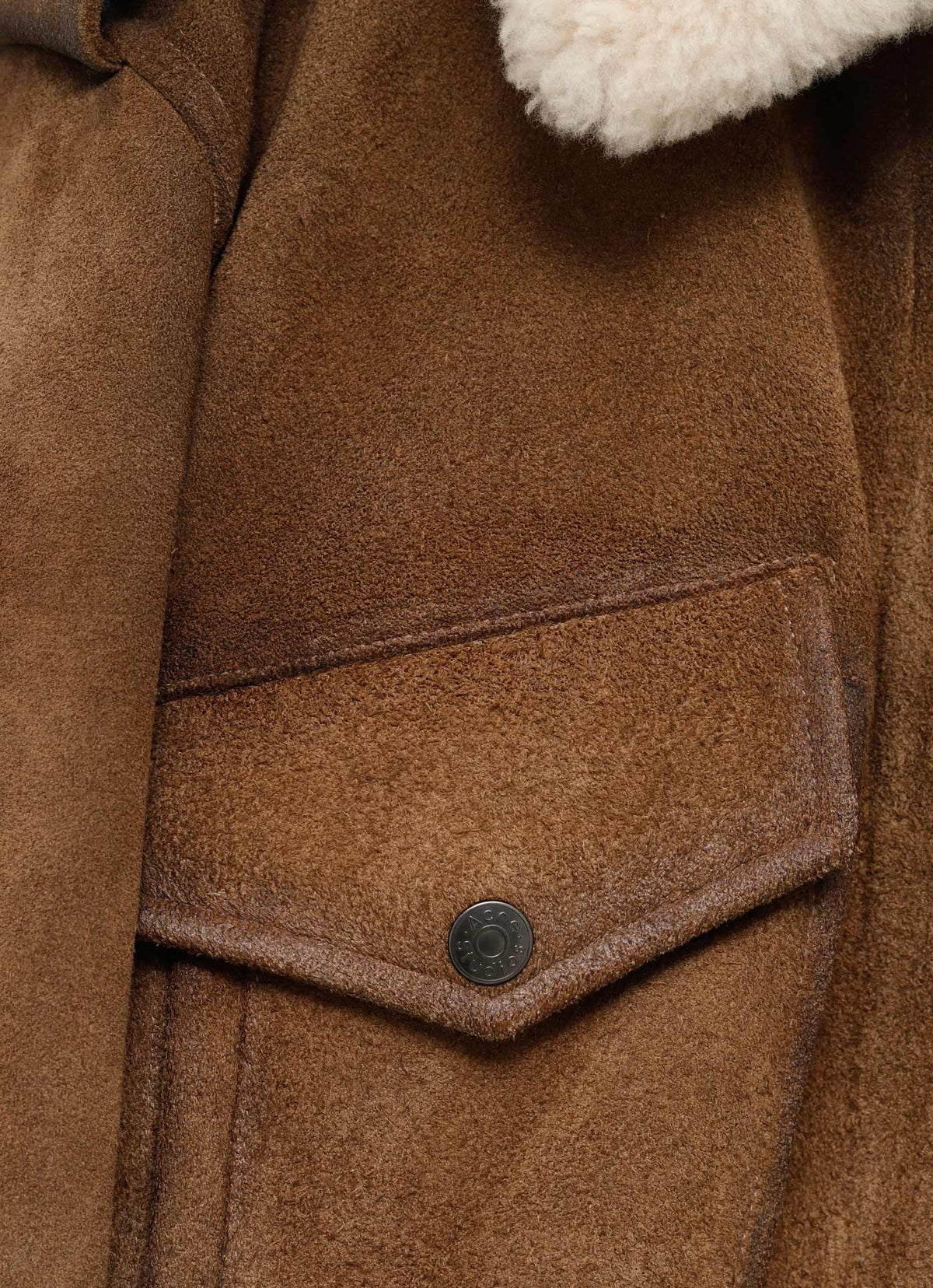 Chaqueta bomber de ante para mujer