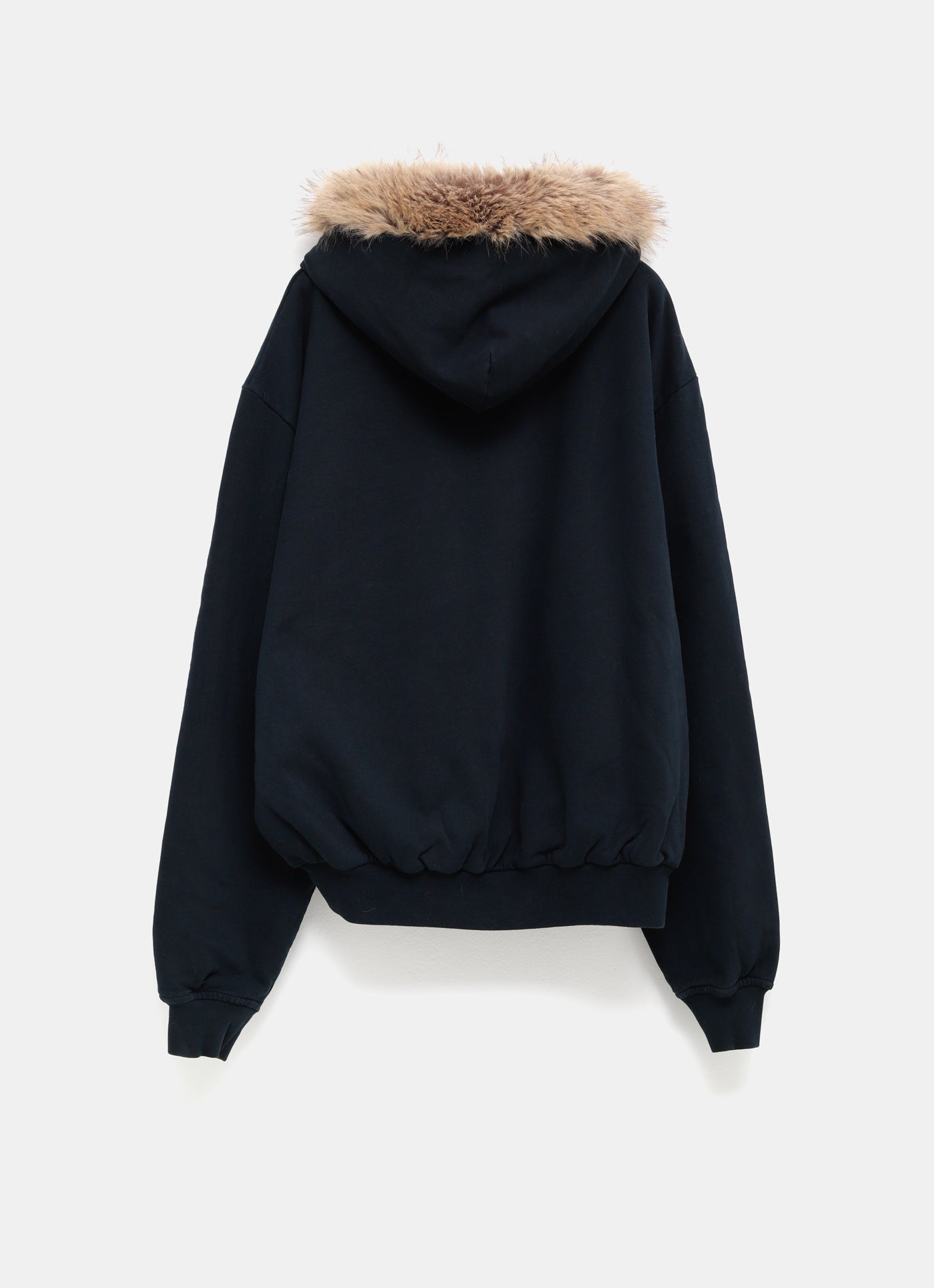 Sudadera con capucha de pelo sintético para mujer