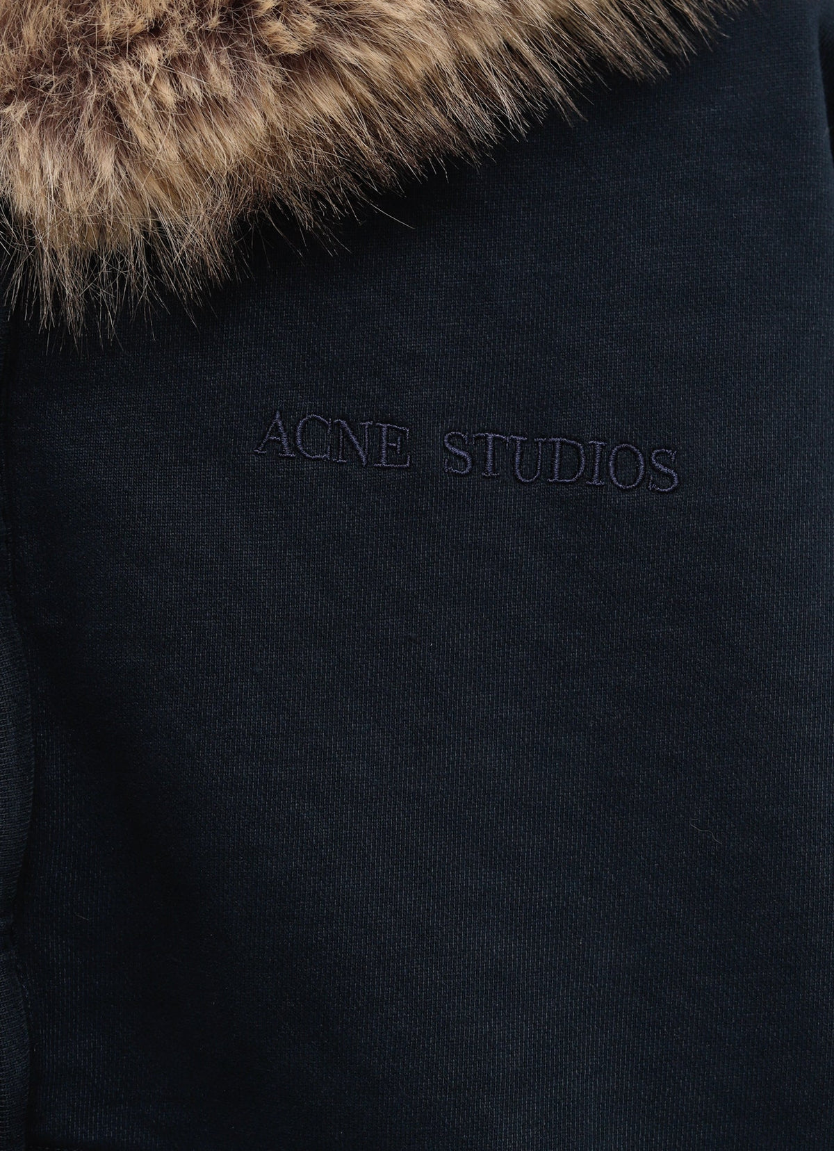 Sudadera con capucha de pelo sintético para mujer