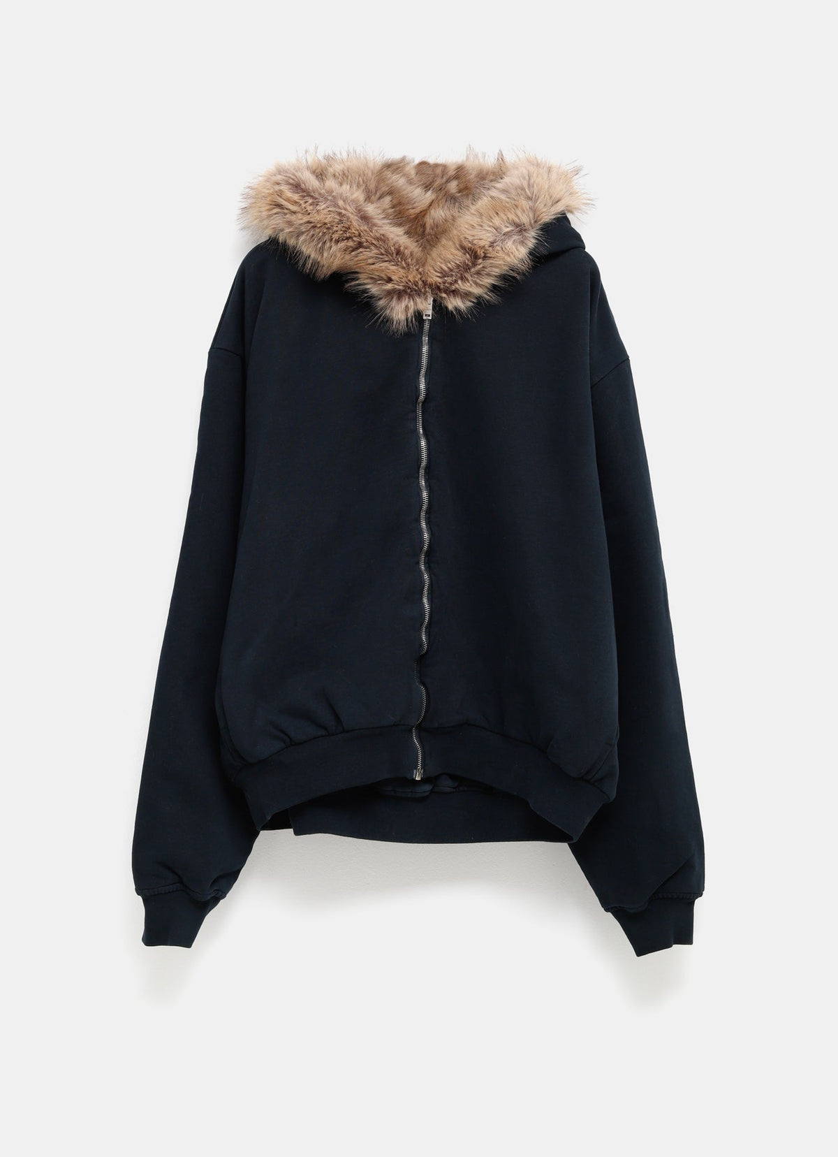 Sudadera con capucha de pelo sintético para mujer