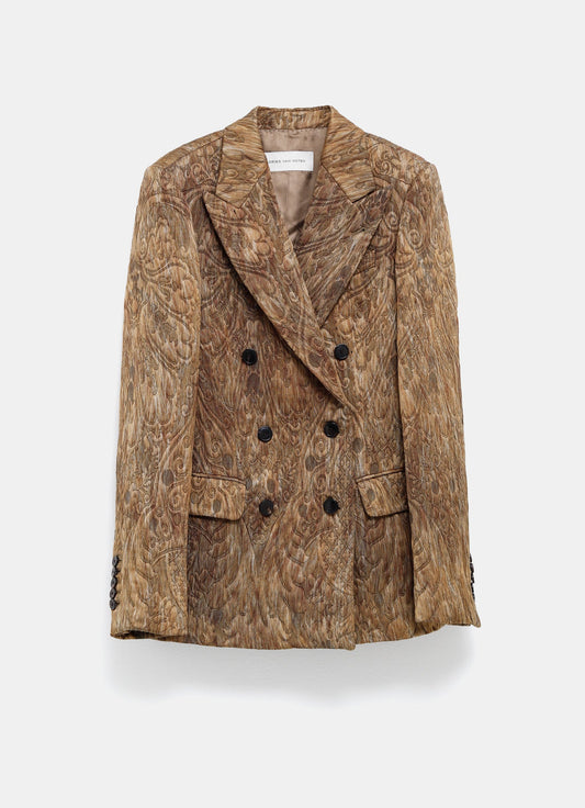 Chaqueta cruzada con bordado