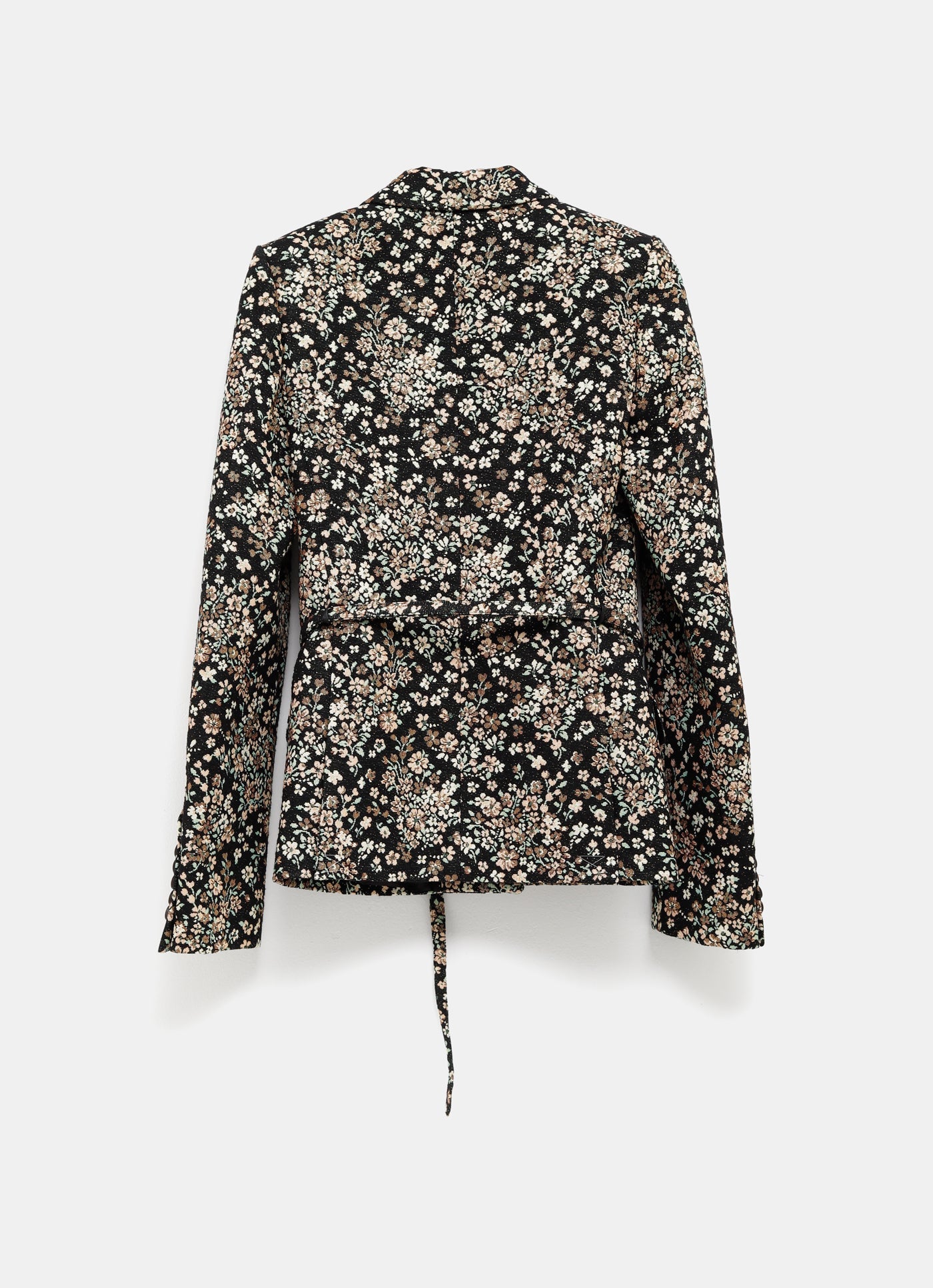 Chaqueta floral con cinturón