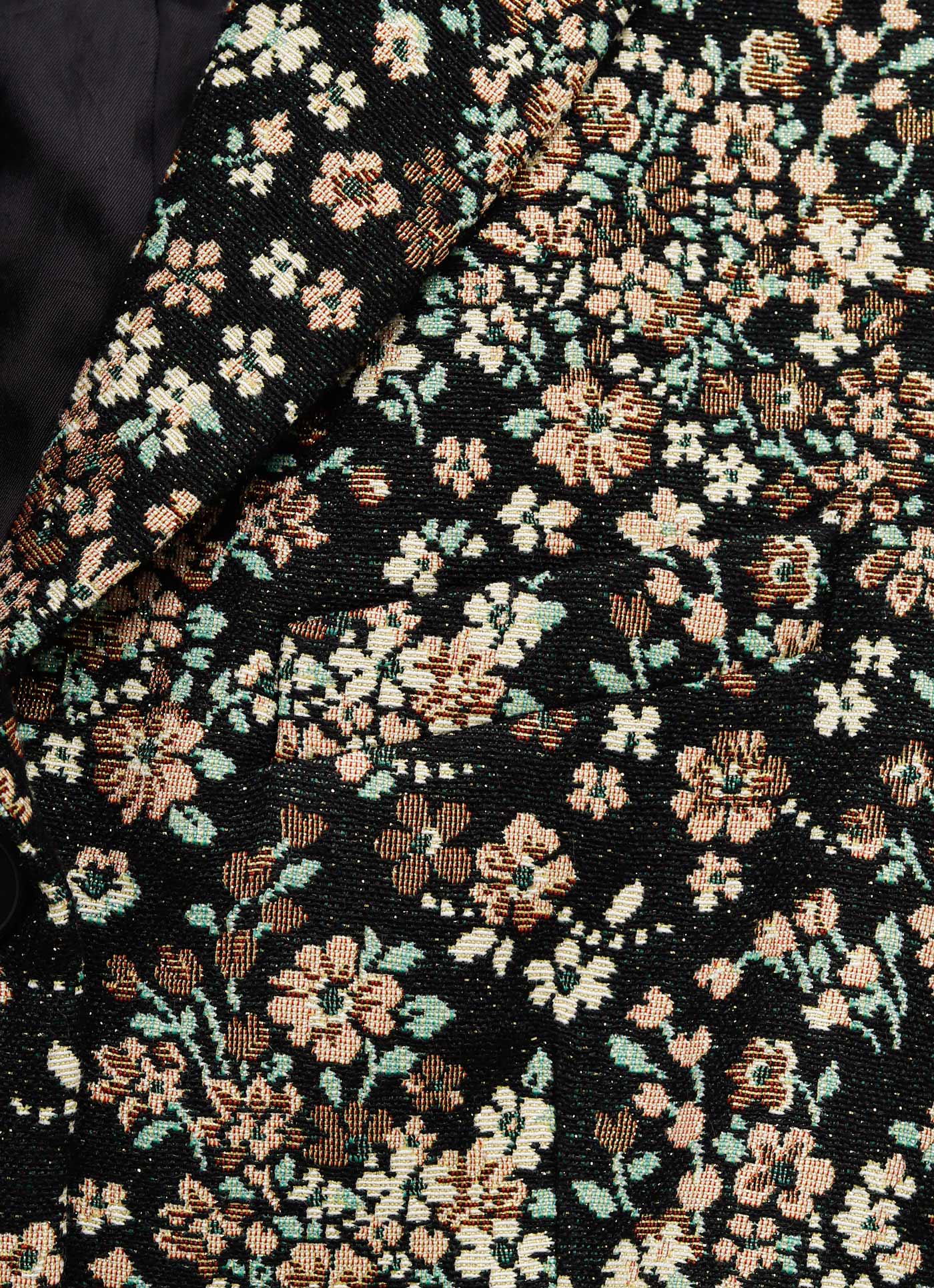 Chaqueta floral con cinturón
