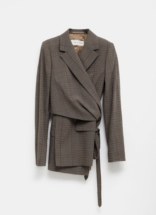 Blazer drapeada de lana