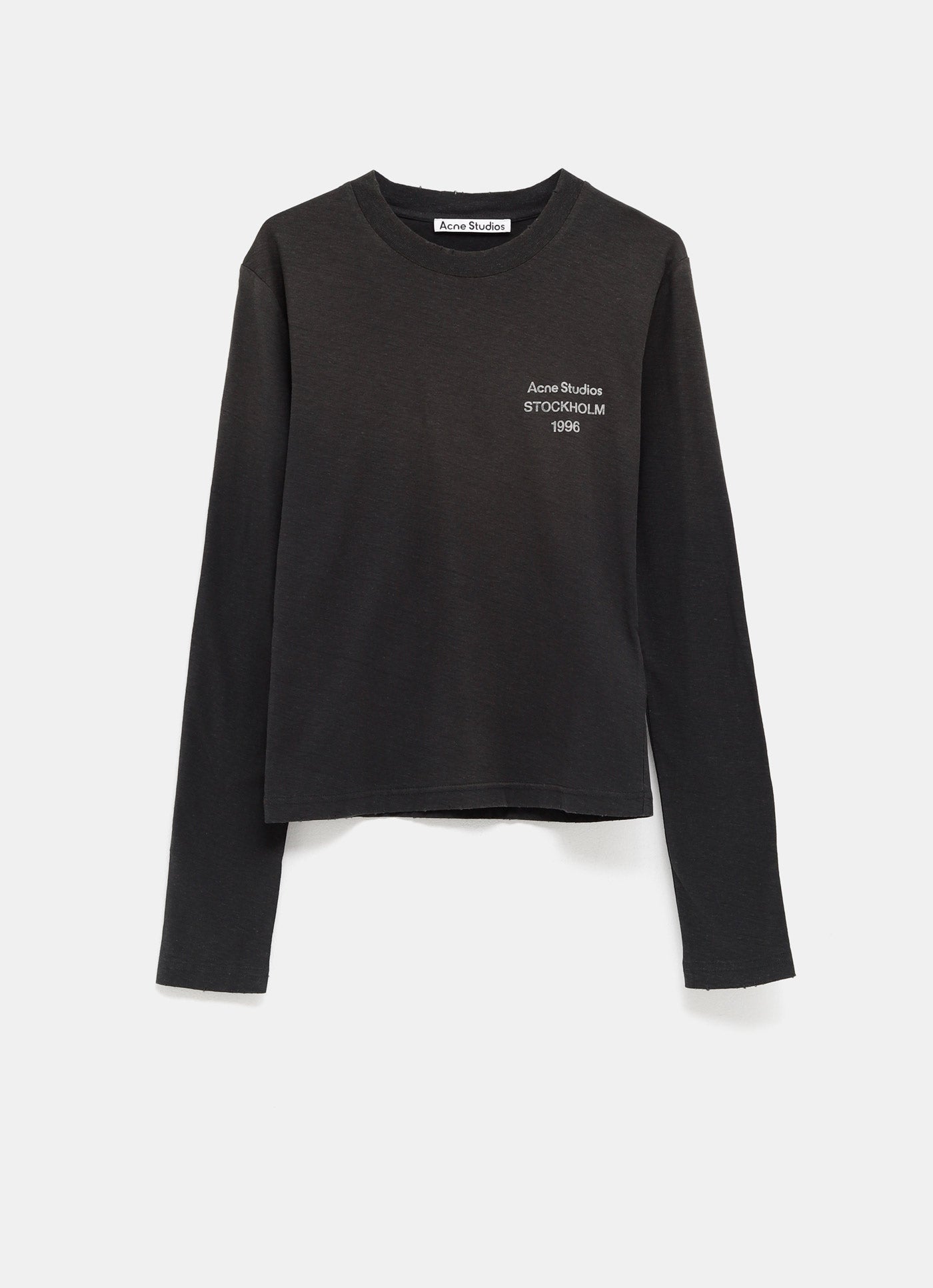Camiseta de manga larga Distressed Logo para mujer