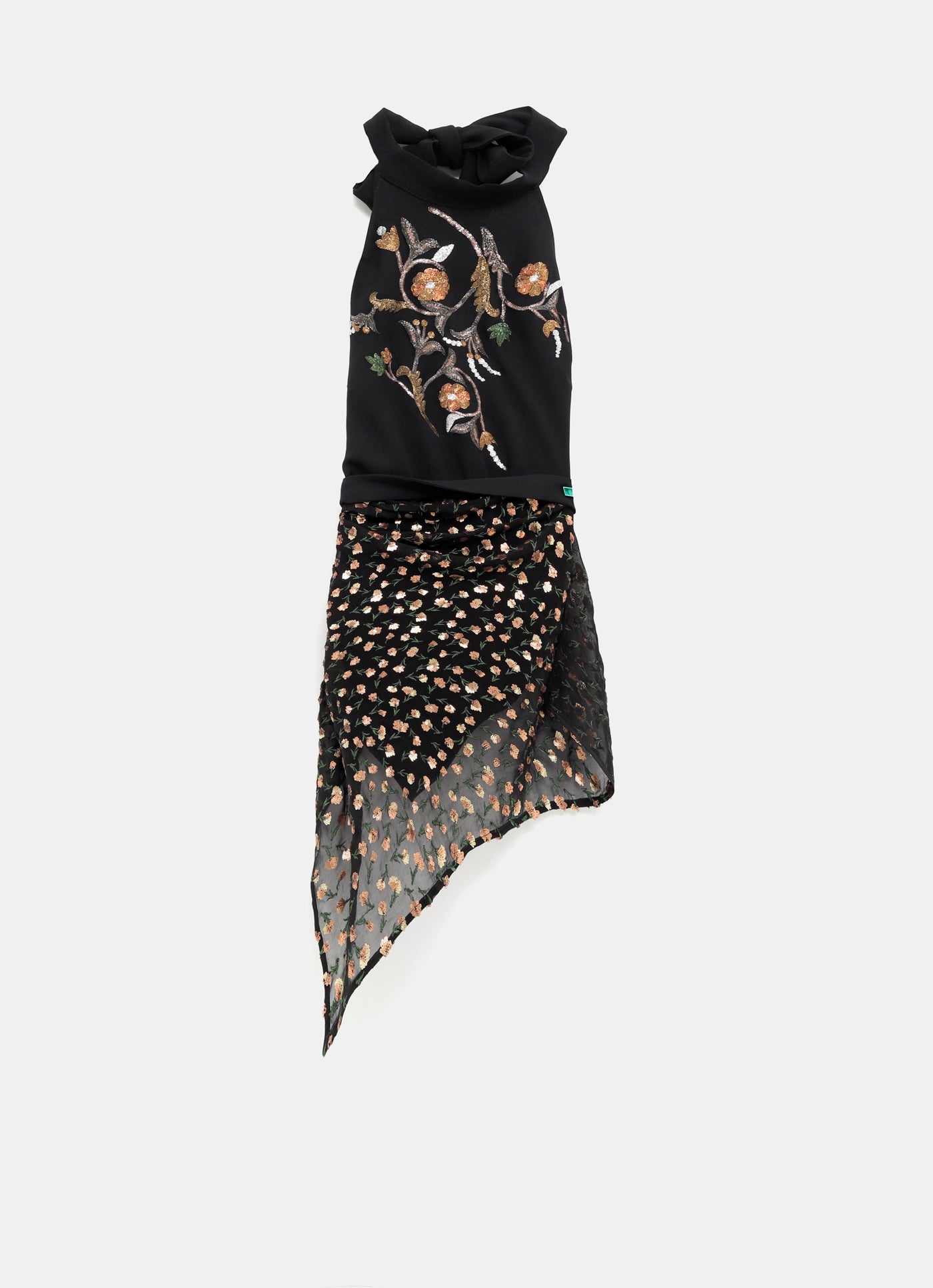 Top halter con lentejuelas
