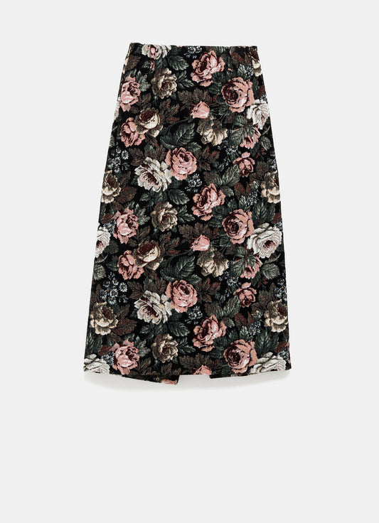 Falda midi floral