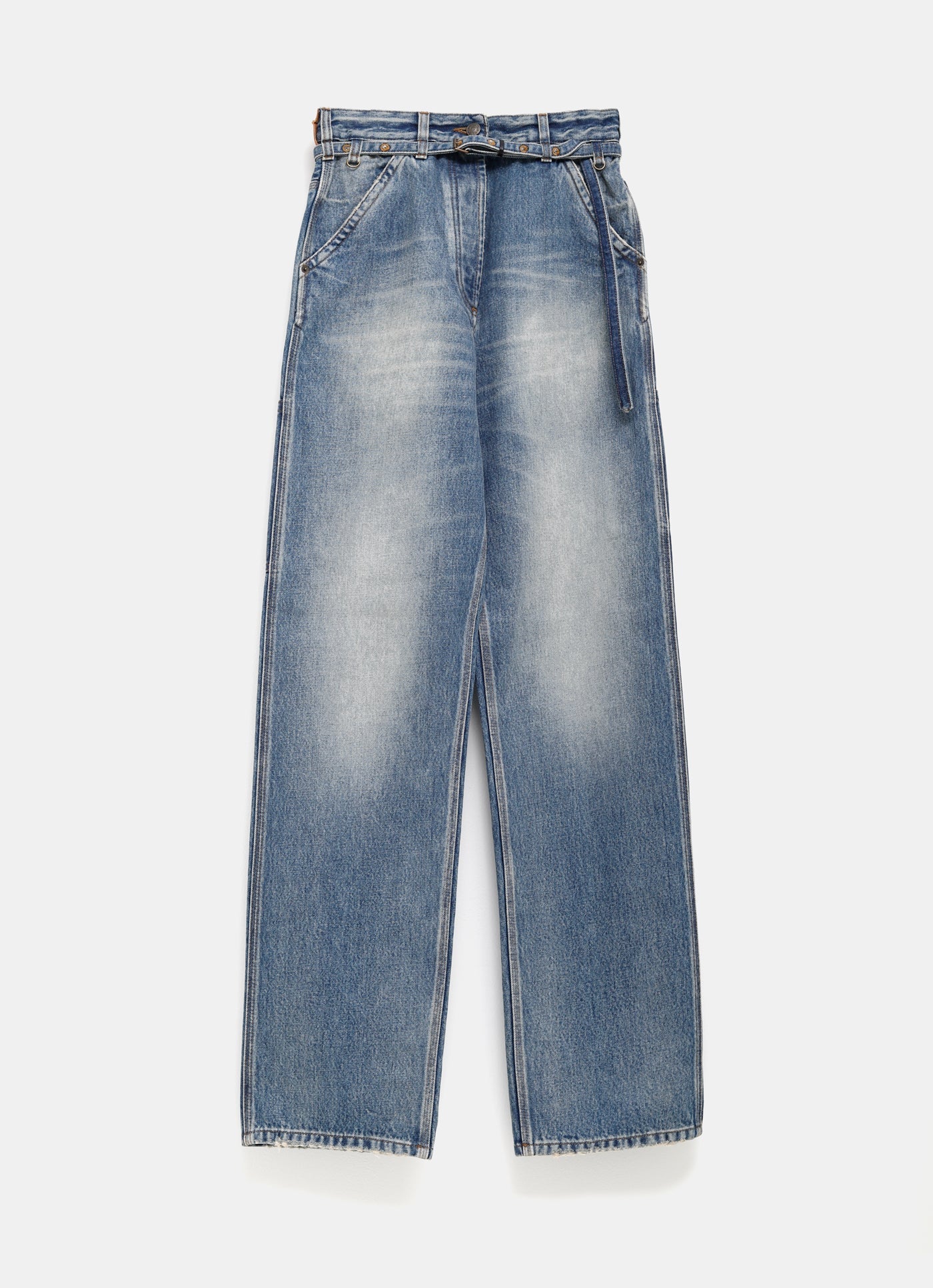 Pantalón ancho con cinturón