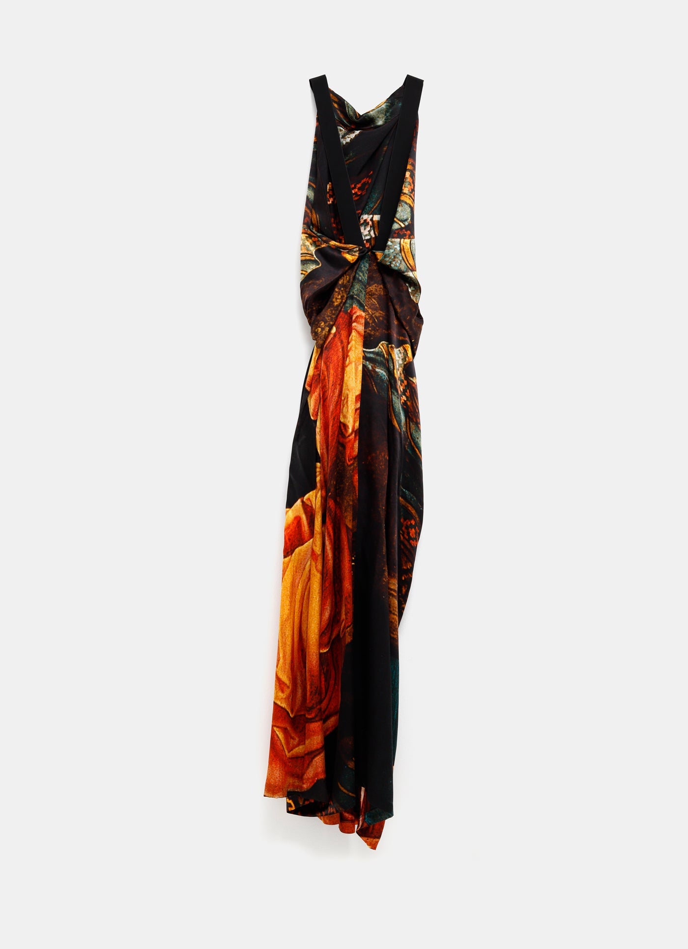 Vestido de seda estampada