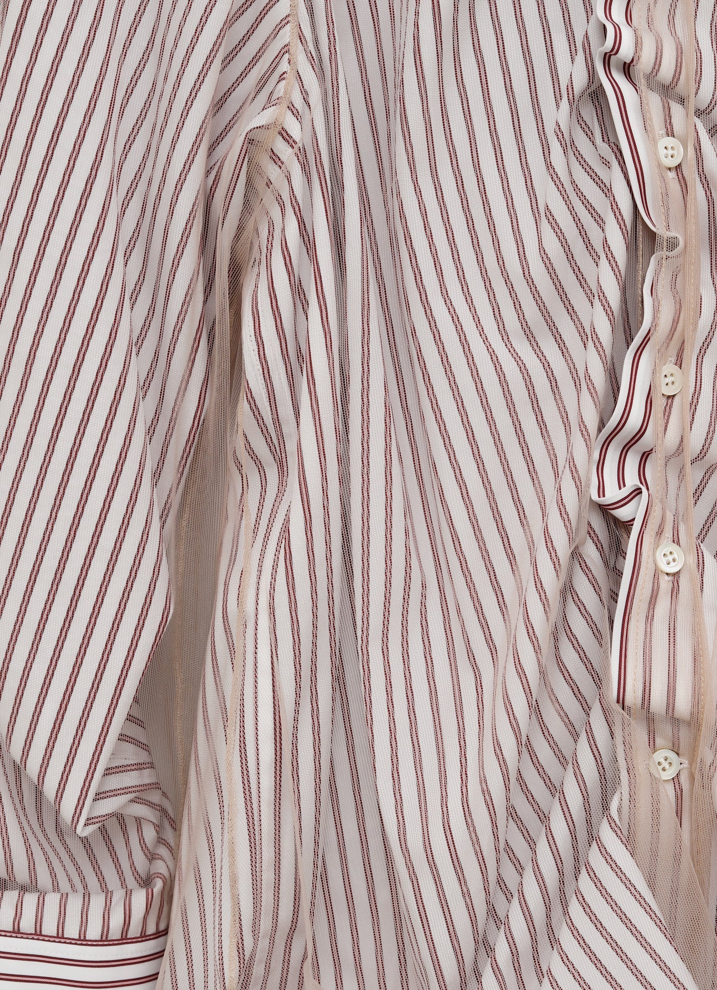 Camisa de tul en capas para mujer