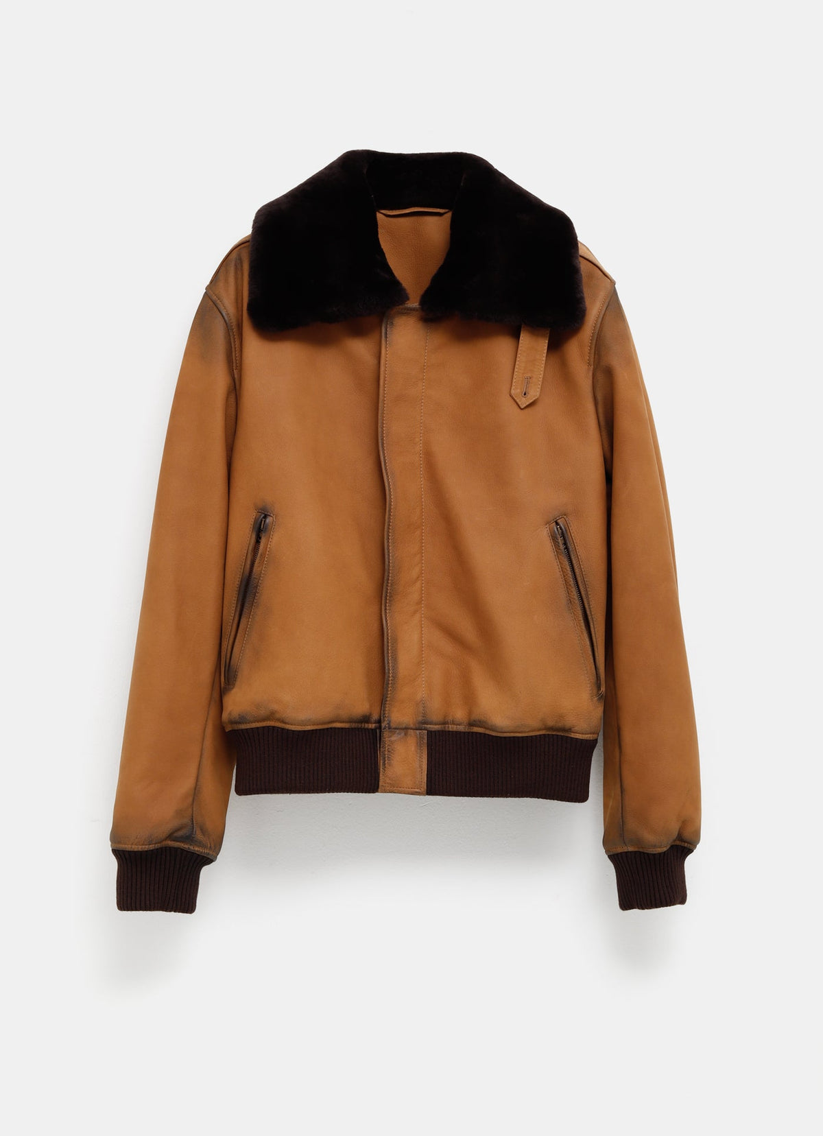 Chaqueta bomber de ante para hombre