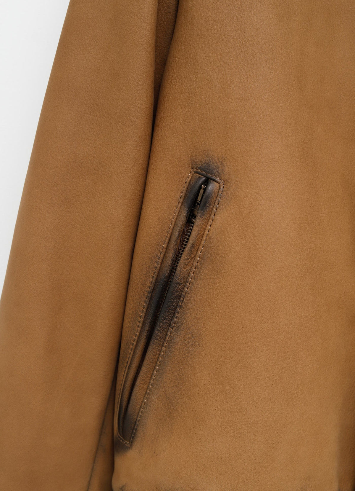 Chaqueta bomber de ante para hombre