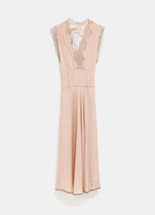 Vestido midi de seda